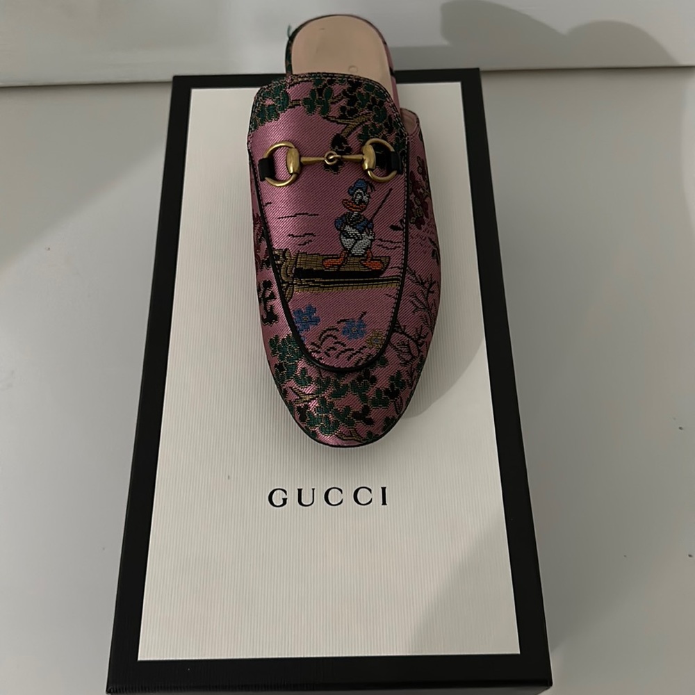 Gently worn Disney x Gucci princetowns.